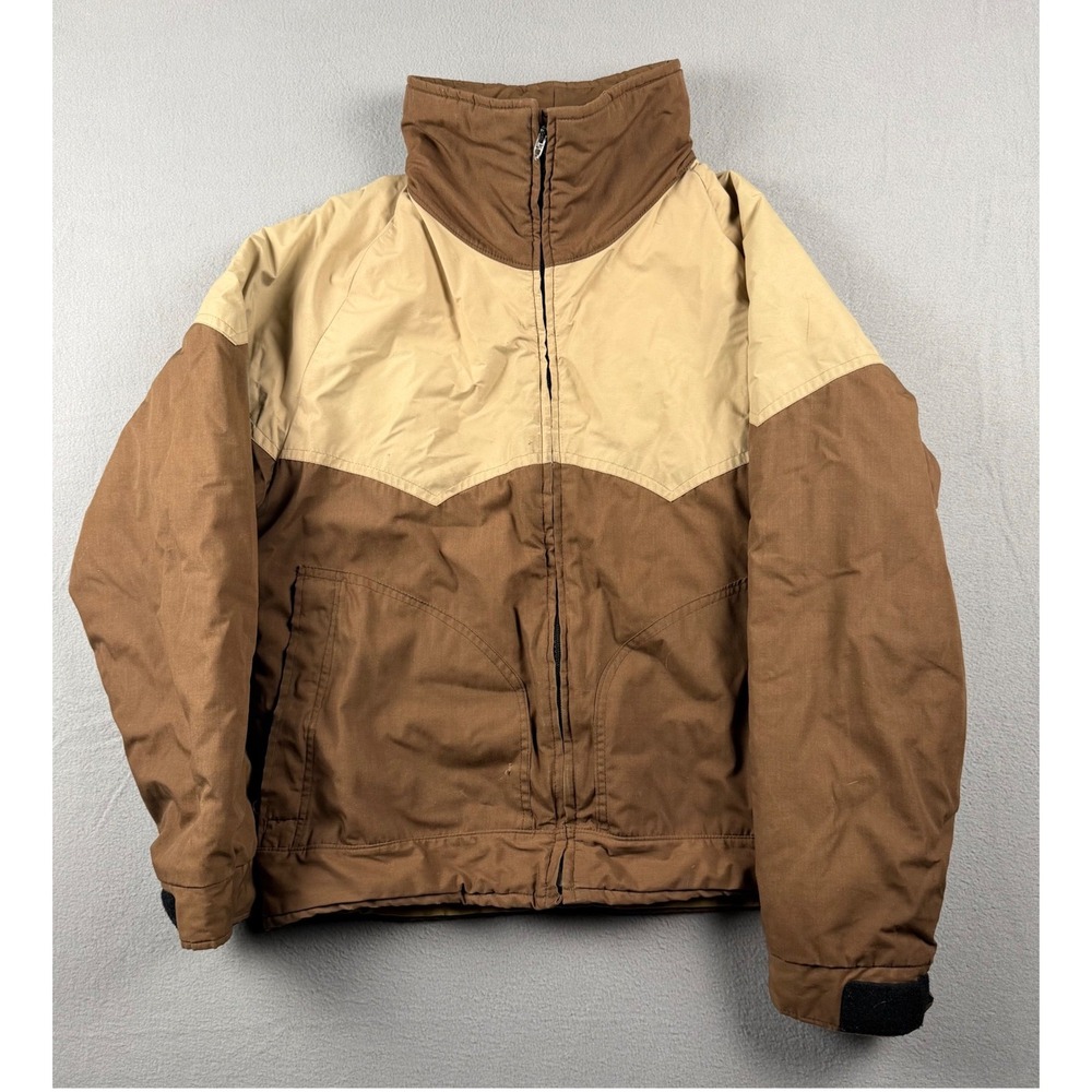 Vintage Camp 7 Boulder Colorado Gore-Tex Jacket Mens Large Brown Tan Western